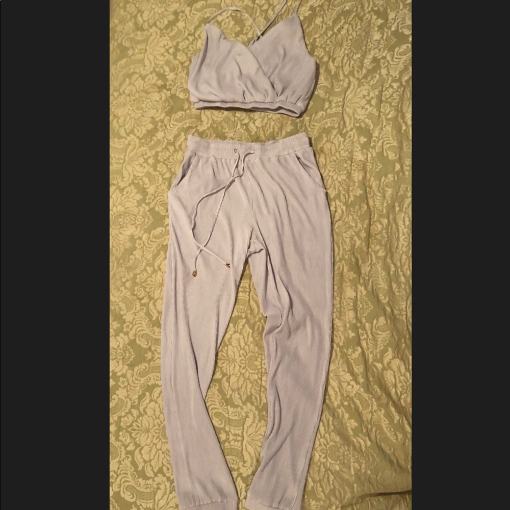 Crop and jogger pant set